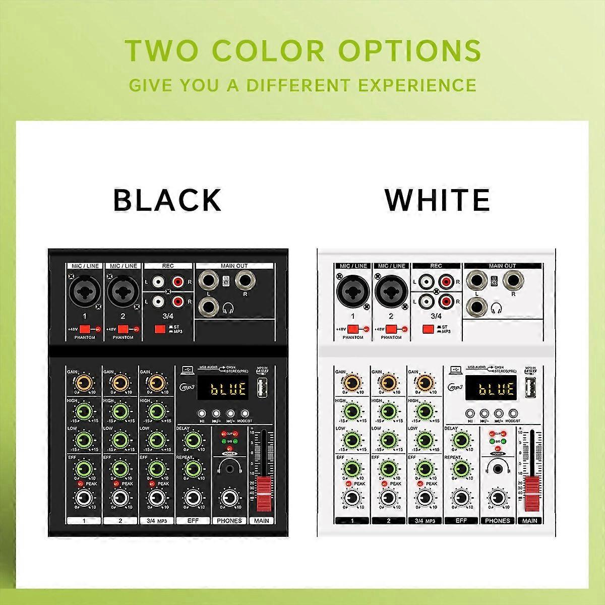 -A4 Professional Portable Digital Dj Console with USB Mixer Black