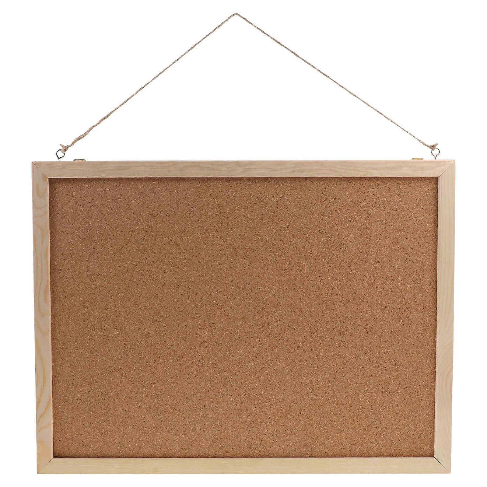 Double-Sided Wooden Bulletin Board for Cork Message Display 1Set