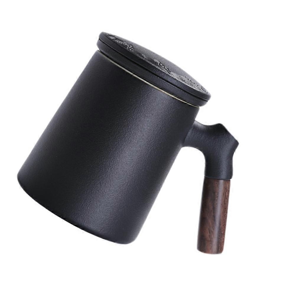 Ceramic Tea Cups For Travel Dining 12.5x9.5cm Unique Shape With Tea Brewing Function 2 Sets