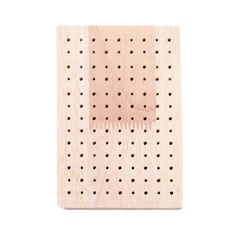 Home Wooden Base Simple Durable Clay Wood Socket Holder 2Pcs