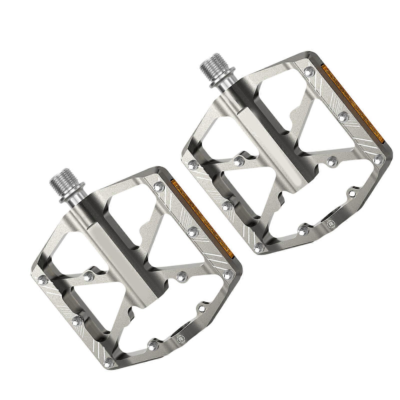 Alloys Bikes Pedalling Large Platform Sealed Roulement 9/16'' Thread Bikes Pedalling Light Weights Bikes Pedalling titanium color