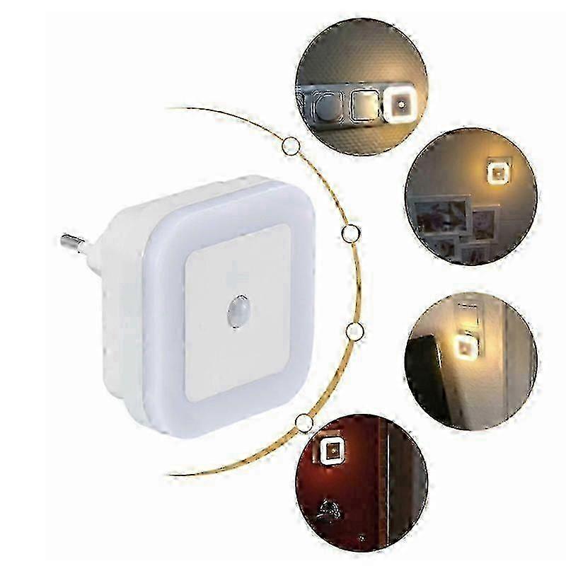 Motion Detector Night Light for Hallway Energy-Saving Socket Lights 2-Pack