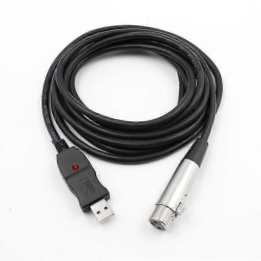 Microphone USB to XLR Cable for European Brands, Audio Interface Cable for PC Mac
