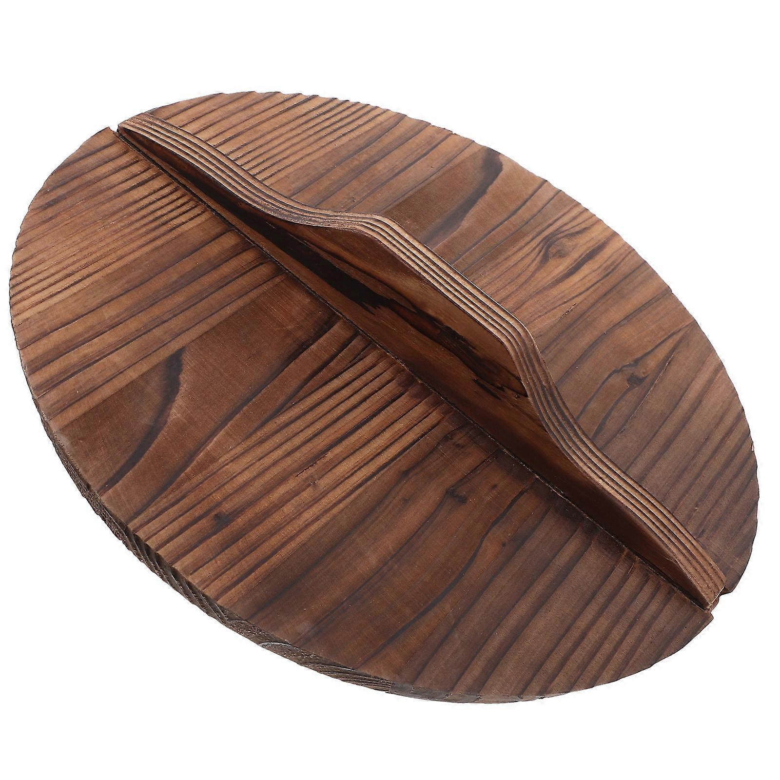 Wooden Pan Lid for Anti-Overflow Cooking Tool Kitchen Essential