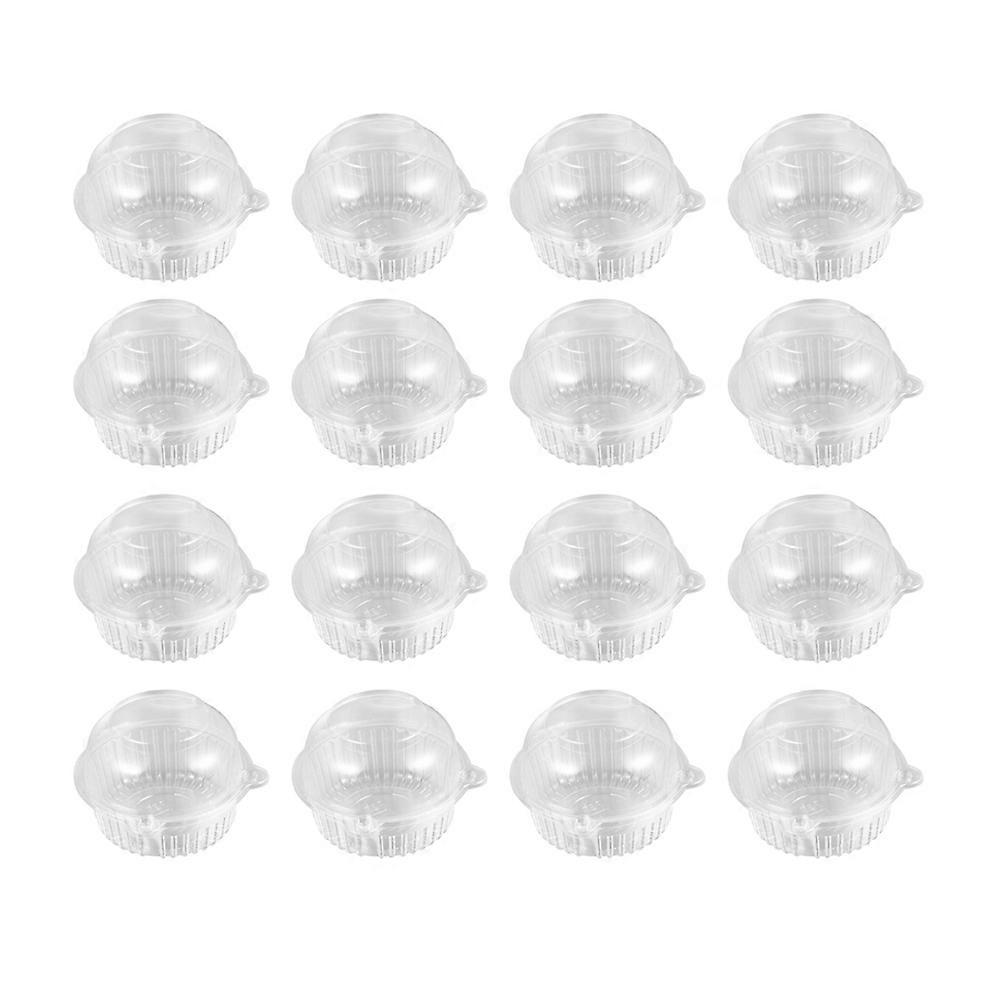 Transparent PET Cupcake Boxes for Cake Versatile Dessert Packaging with Stable Square Bottom 100pcs