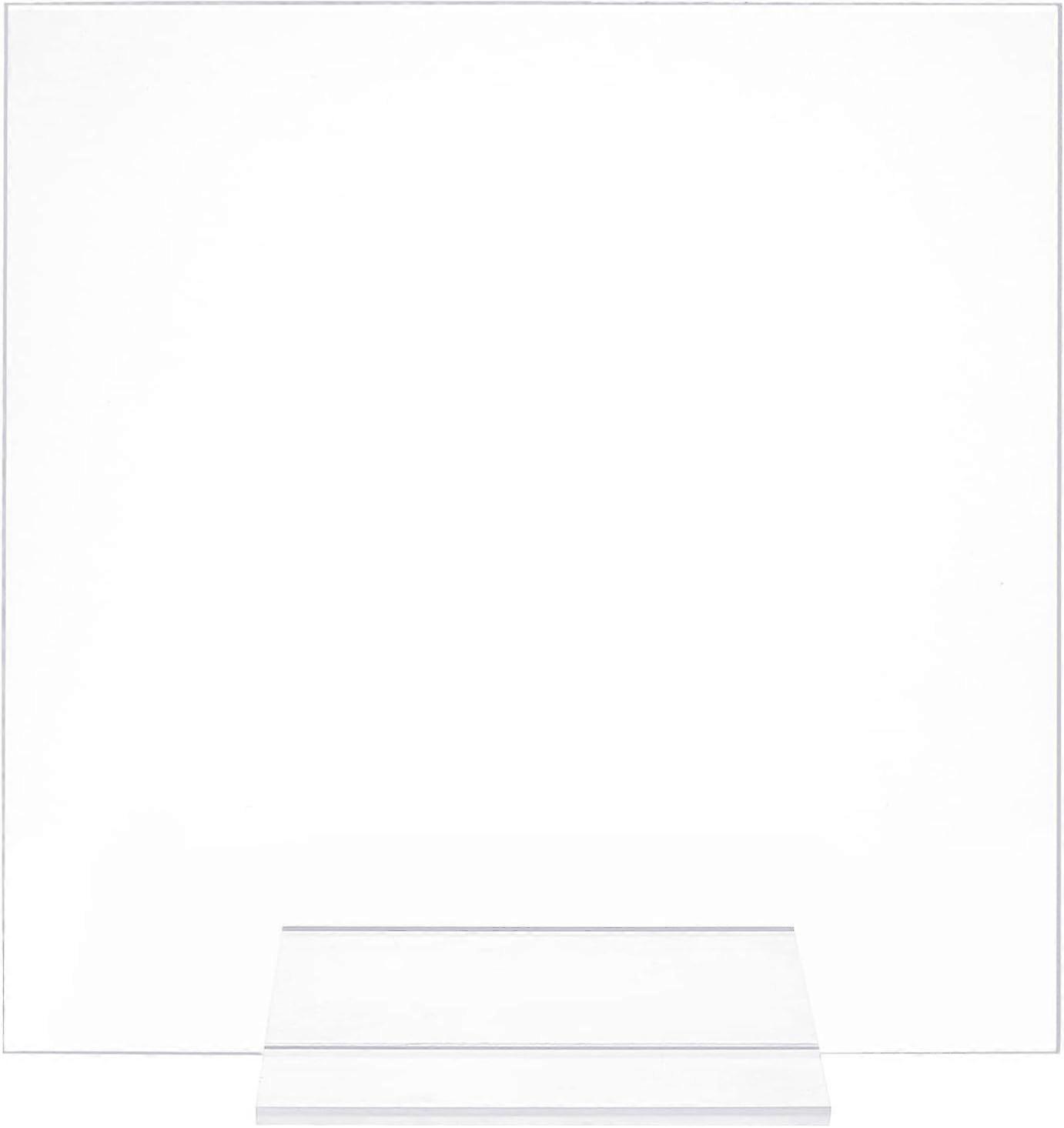 Acrylic Dry Erase Board Set 9.8x9.8 Inch Square Transparent Acrylic Memo Message Board Reusable Clear Note Writing Board for Home Office School