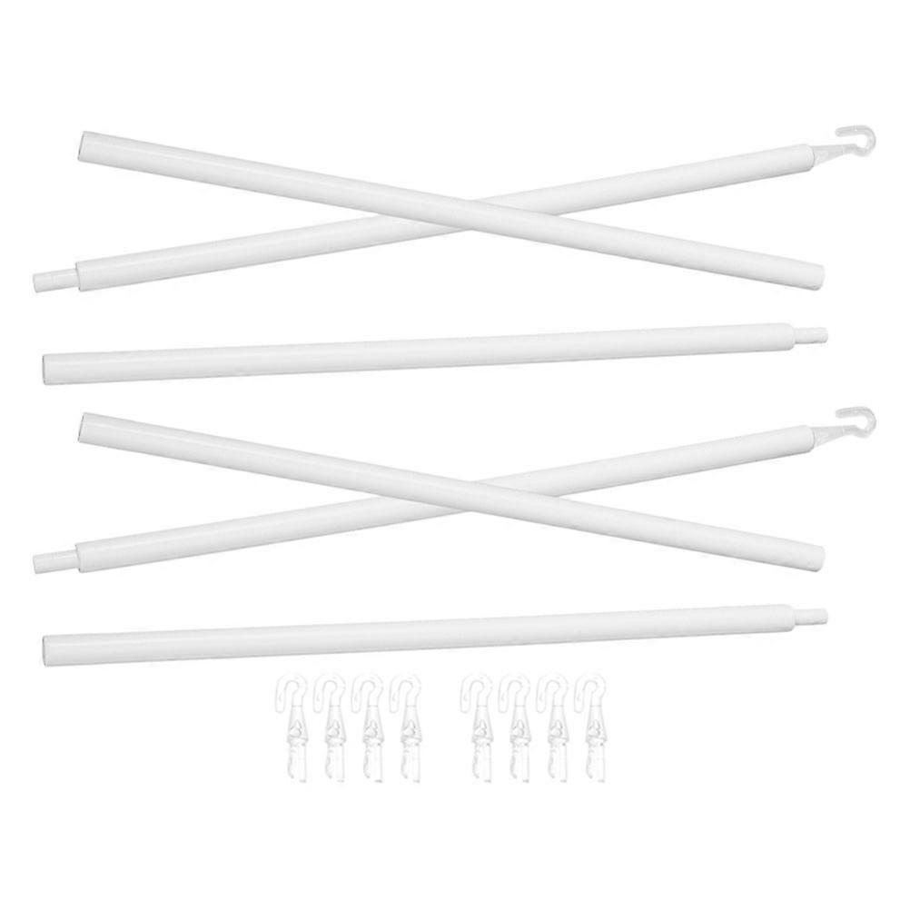 Blind Tilt Wand Replacement Rod for Curtains with Hook 2Sets White