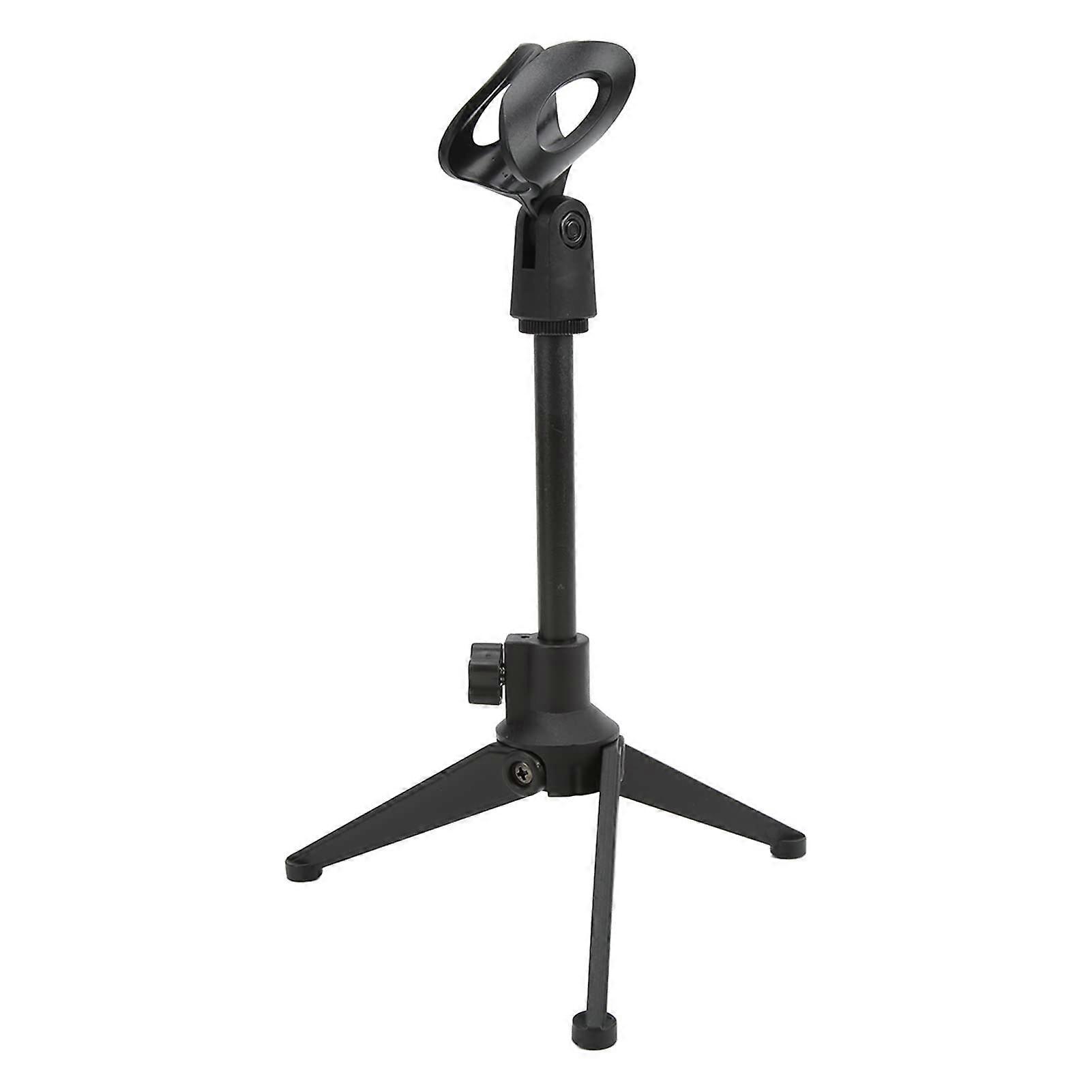Mini Microphone Stand Desktop Tripod, Adjustable Height Table Mic Stand With Mic Clip, Compact Portable For Conferences