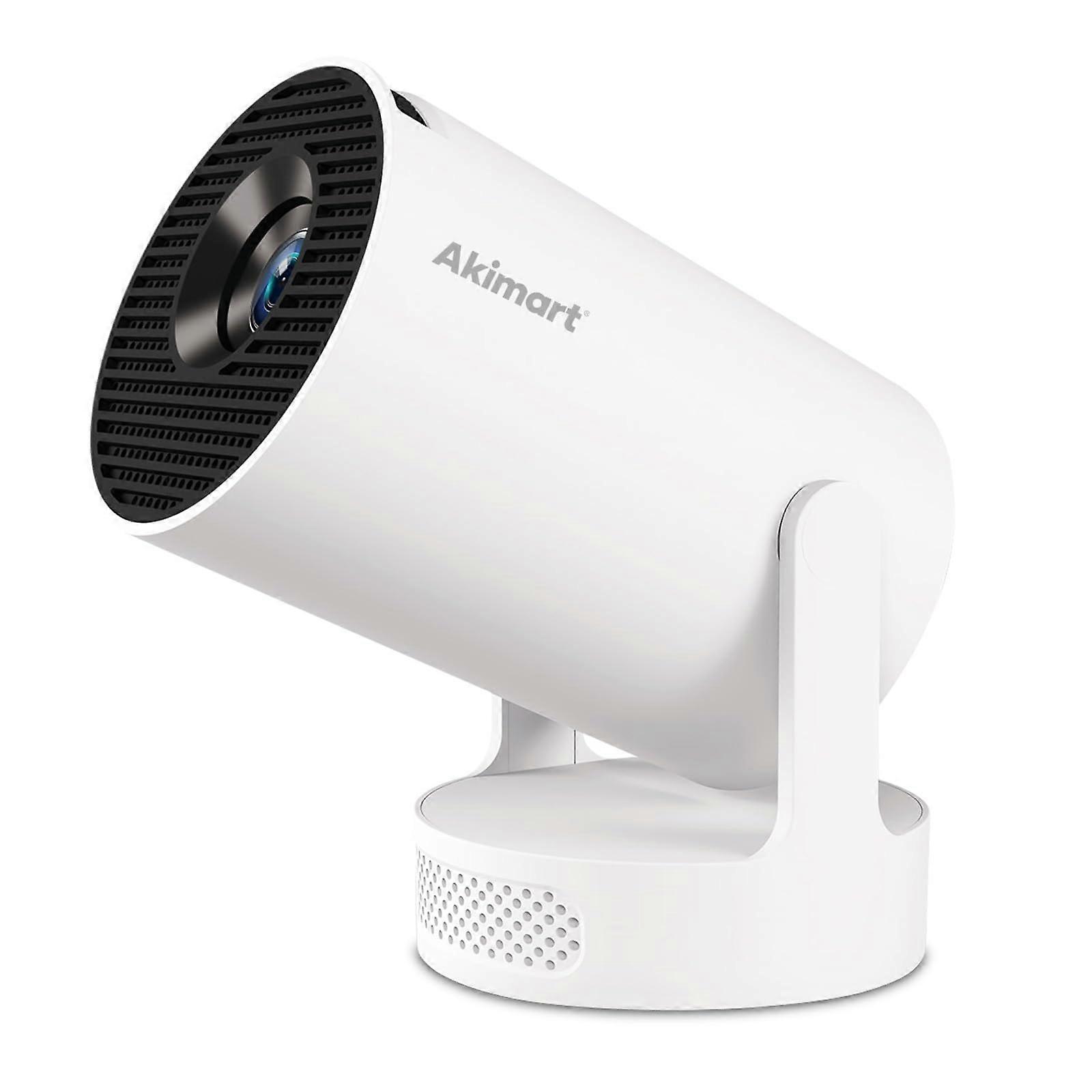 4K Portable Projector with WiFi 6 Bluetooth, Android TV 11, Auto Keystone, Rotatable Design