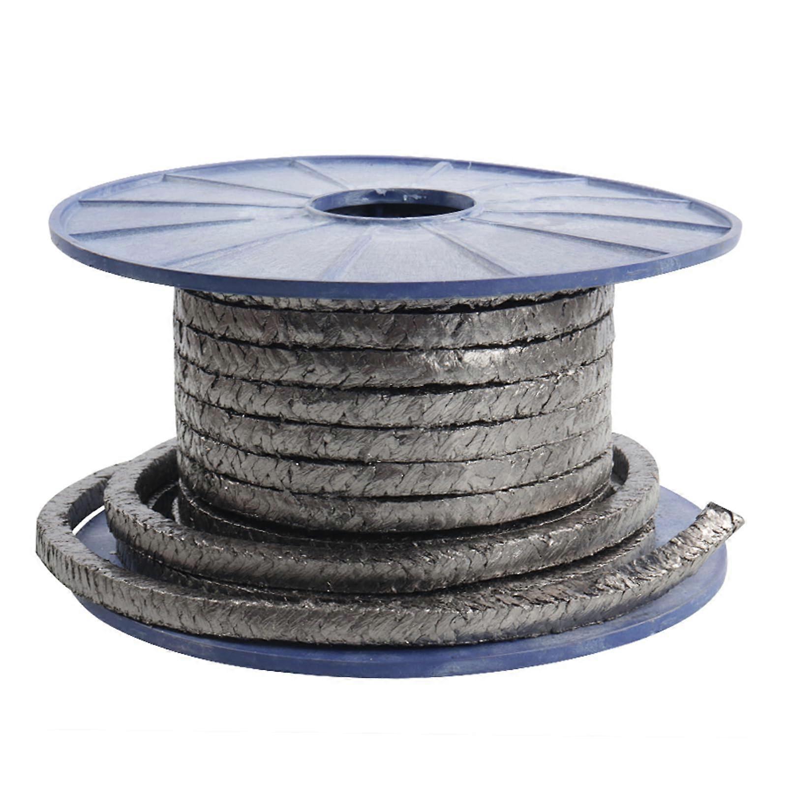 Flexible Graphite Braided Packing 5 Meters For Pumps Valves Mechanical Shaft 10x10mm Multiple Sizes