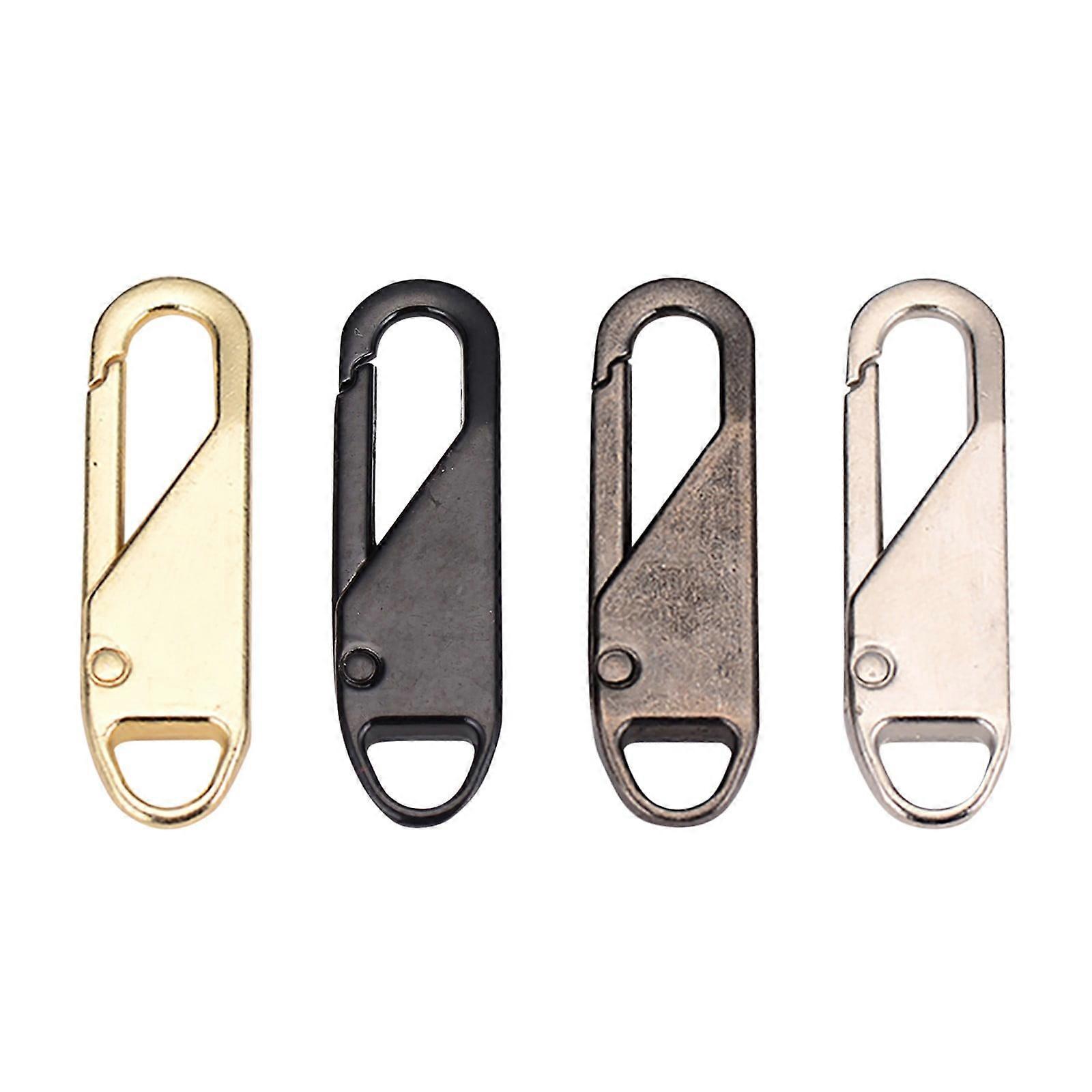 4-Pack Universal Zipper Pulls - Durable Metal Replacement Sliders for Bags Clearance - Goohae