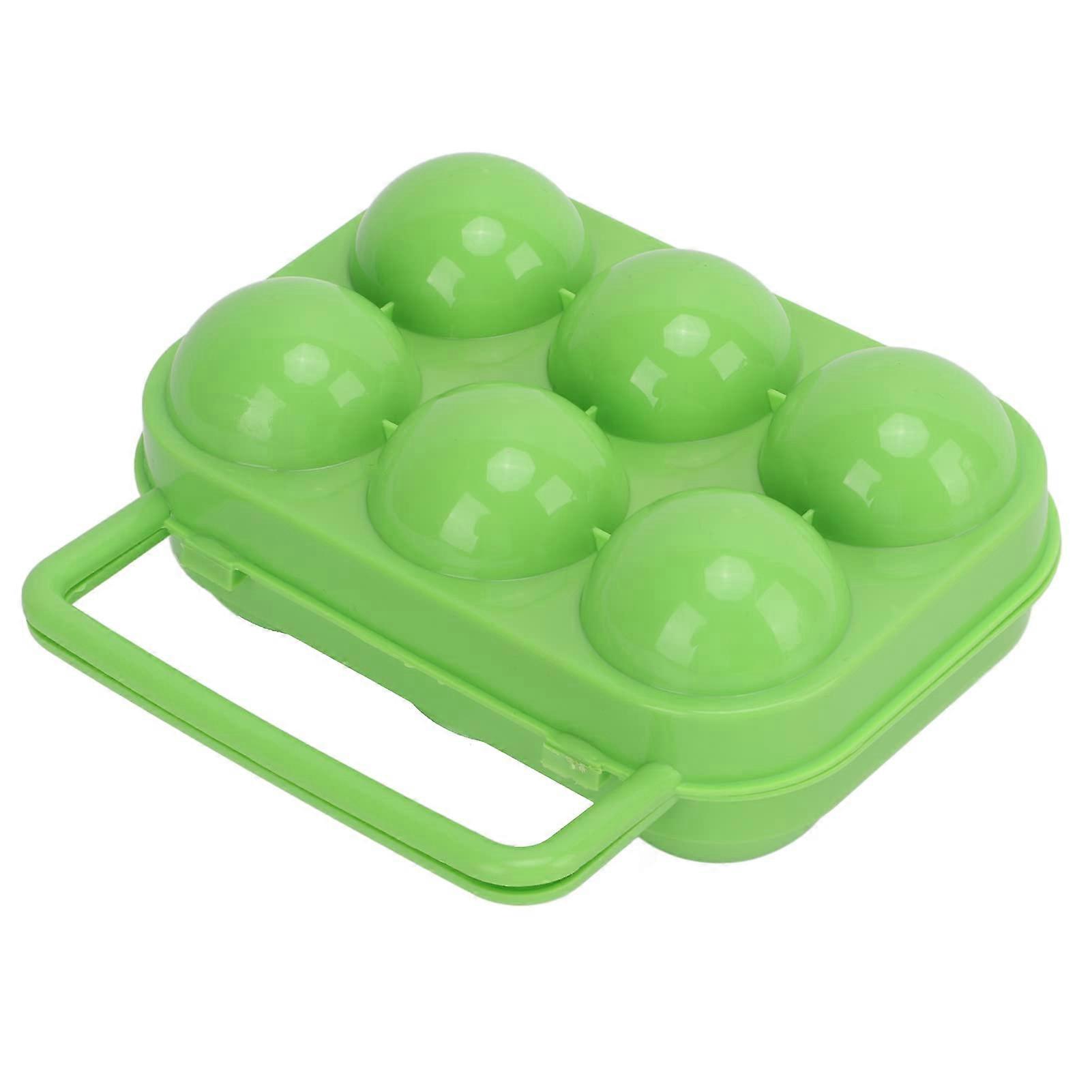 Egg Storage Container ABS 6 Grid Durable Holder with Secure Lid for Camping and Outdoor Picnics