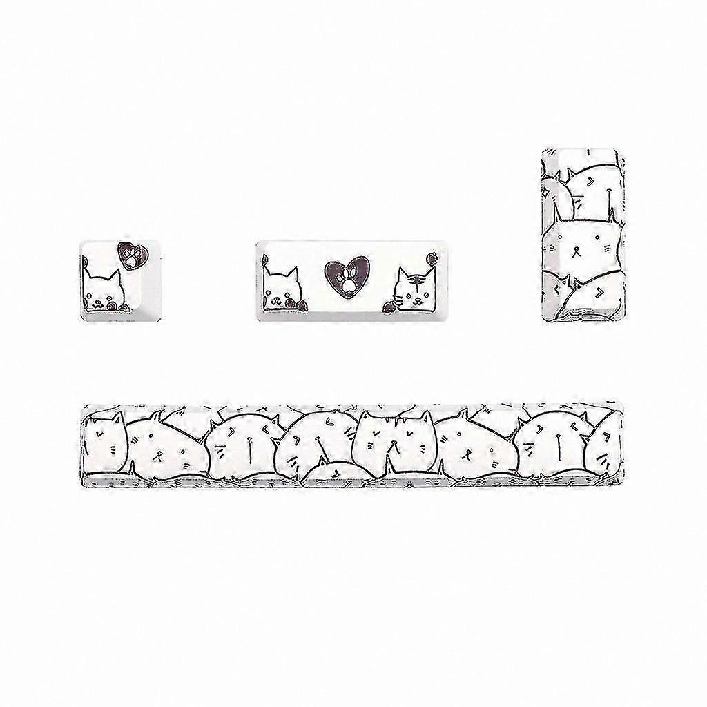 Custom Keycap Set for Keyboards - 4 Dye-Sublimated Keys, OEM Profile, Five-Sided Design