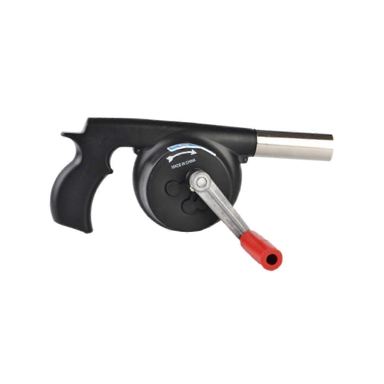 BBQ Air Blower Manual Hand Crank Fan for Quick Fire Start, Efficient Fuel Burning, Camping Use