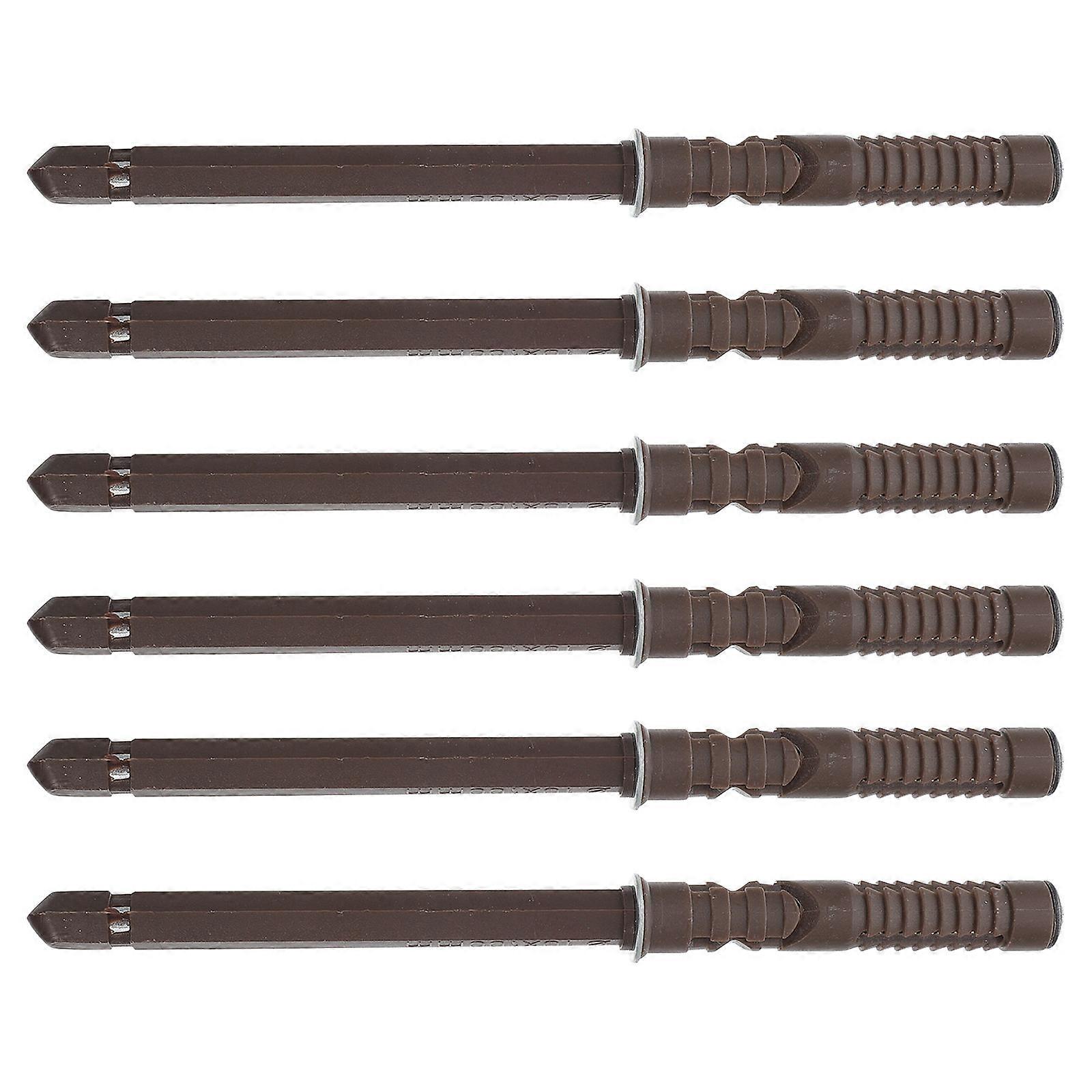 Wall Board Support Floating Shelf Bracket for Suspension 6Pcs Brown Alloy