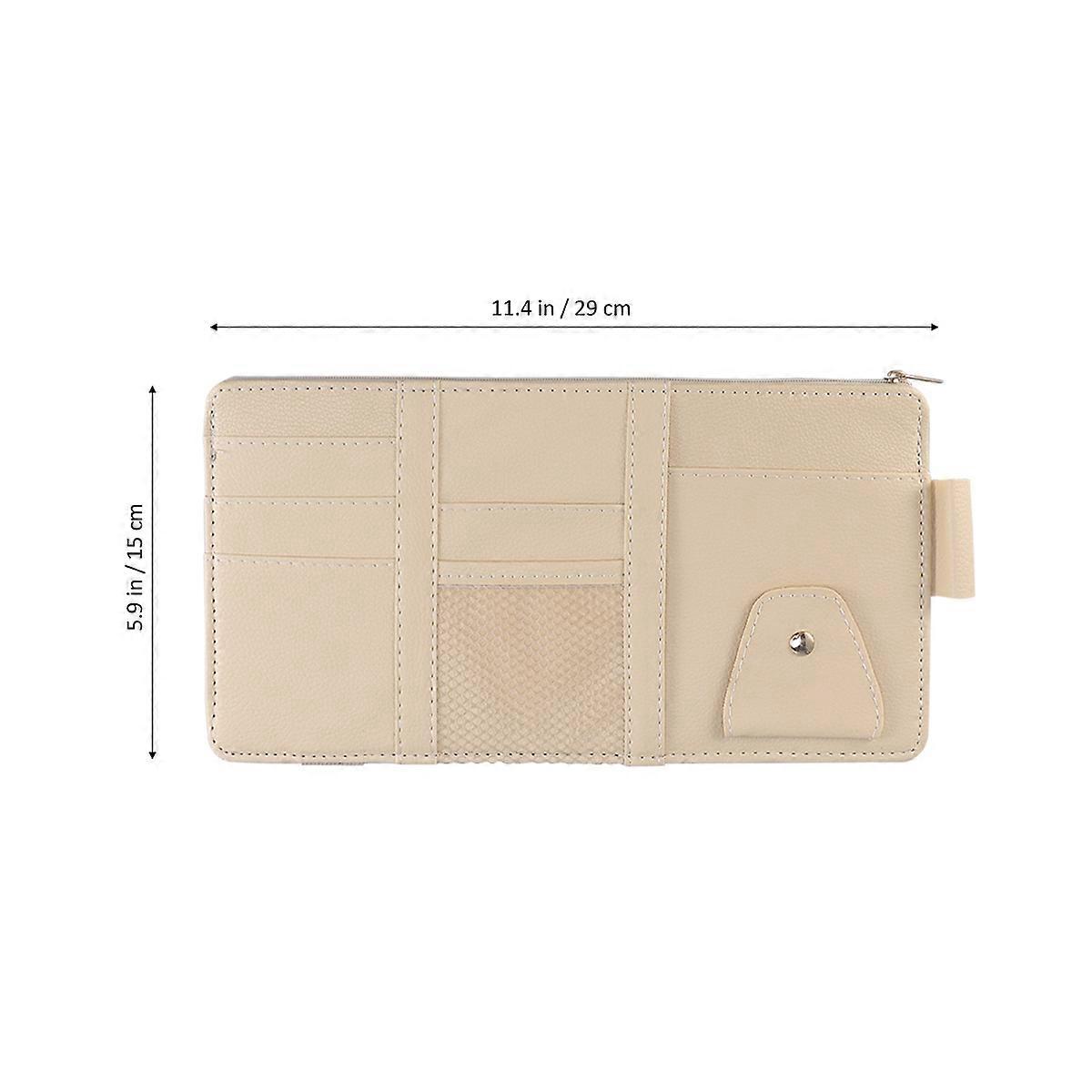 Car Sun Visor Organizer Zipper Storage Bag for Storage Use