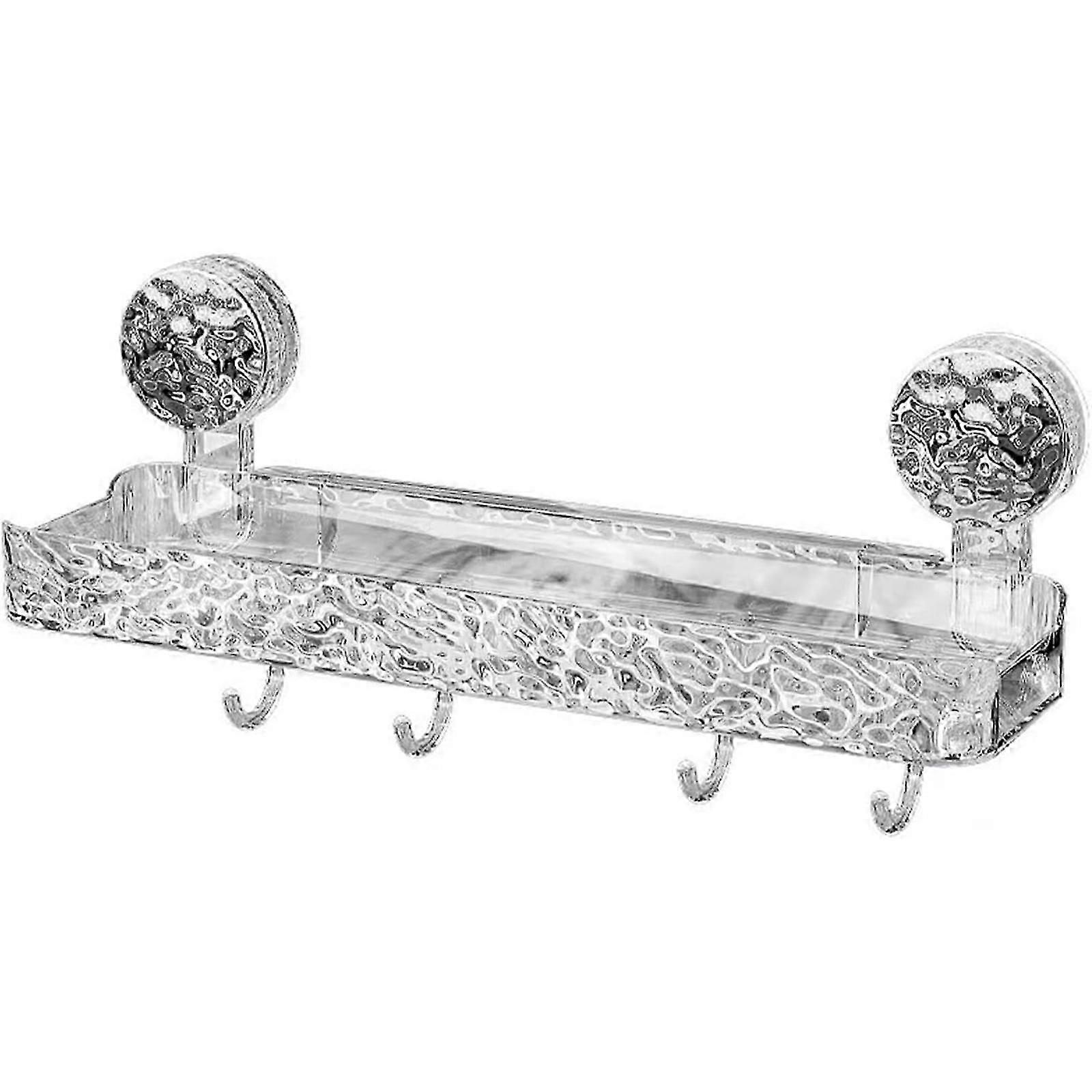 2026 Punch-Free Transparent Rectangle Bathroom Organizer