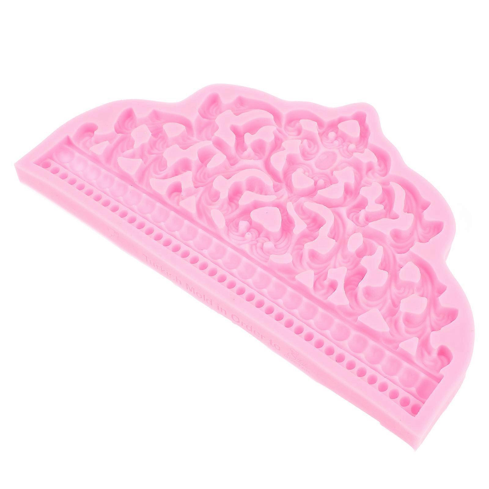 DIY Baking Mold Crown Design for Cake Decorating 3Pcs Silicone Pink