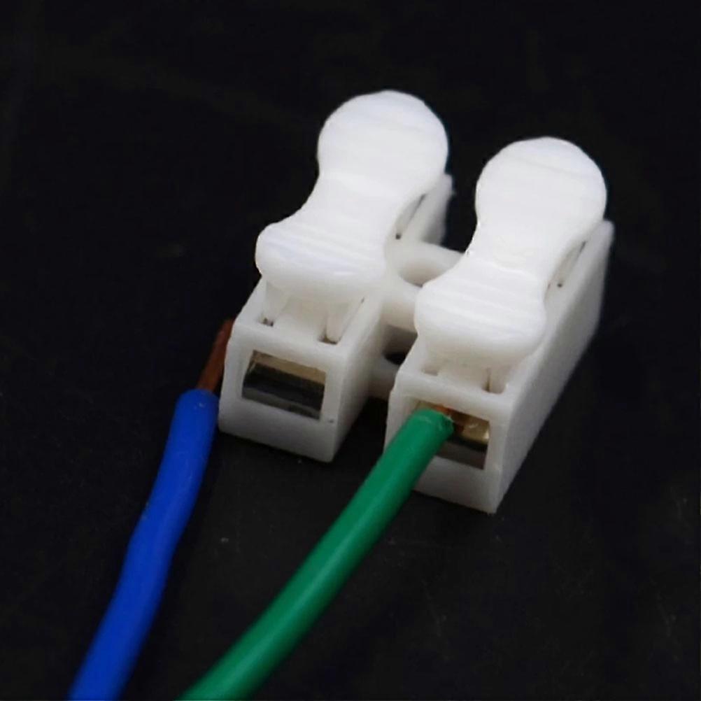 Pushtype Selflocking Terminal Block Wire Connector for Home White 0.2 to 2.5 mm²