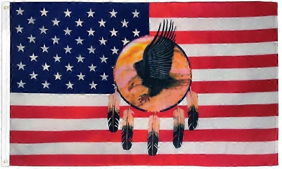 Usa Dream Catcher Eagle Poly Us Native American Novelty Flag Pattern A 191