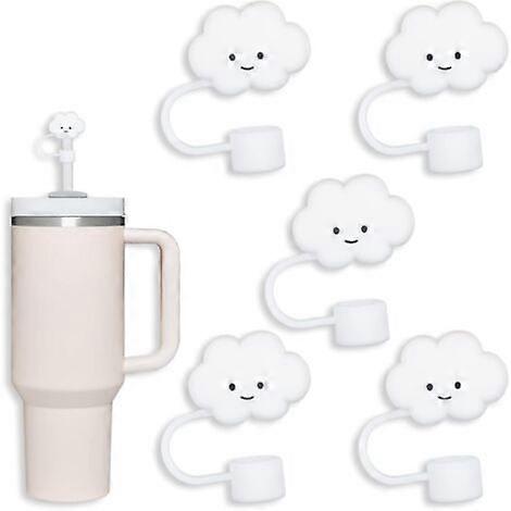 5 pcs Cloud Straw Covers, Cute Silicone Cloud Straw Covers, Straw Covers