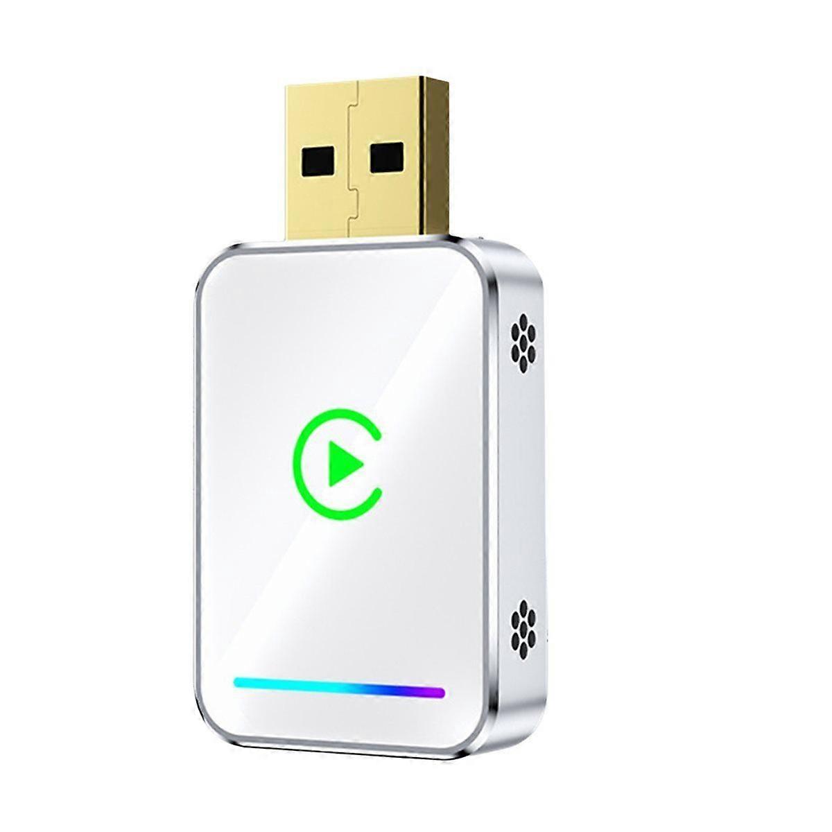 2IN1 Wireless CarPlay Android Auto Smart Mini Box USB Adapter Dongle Plug Play Converts Wired Carpla