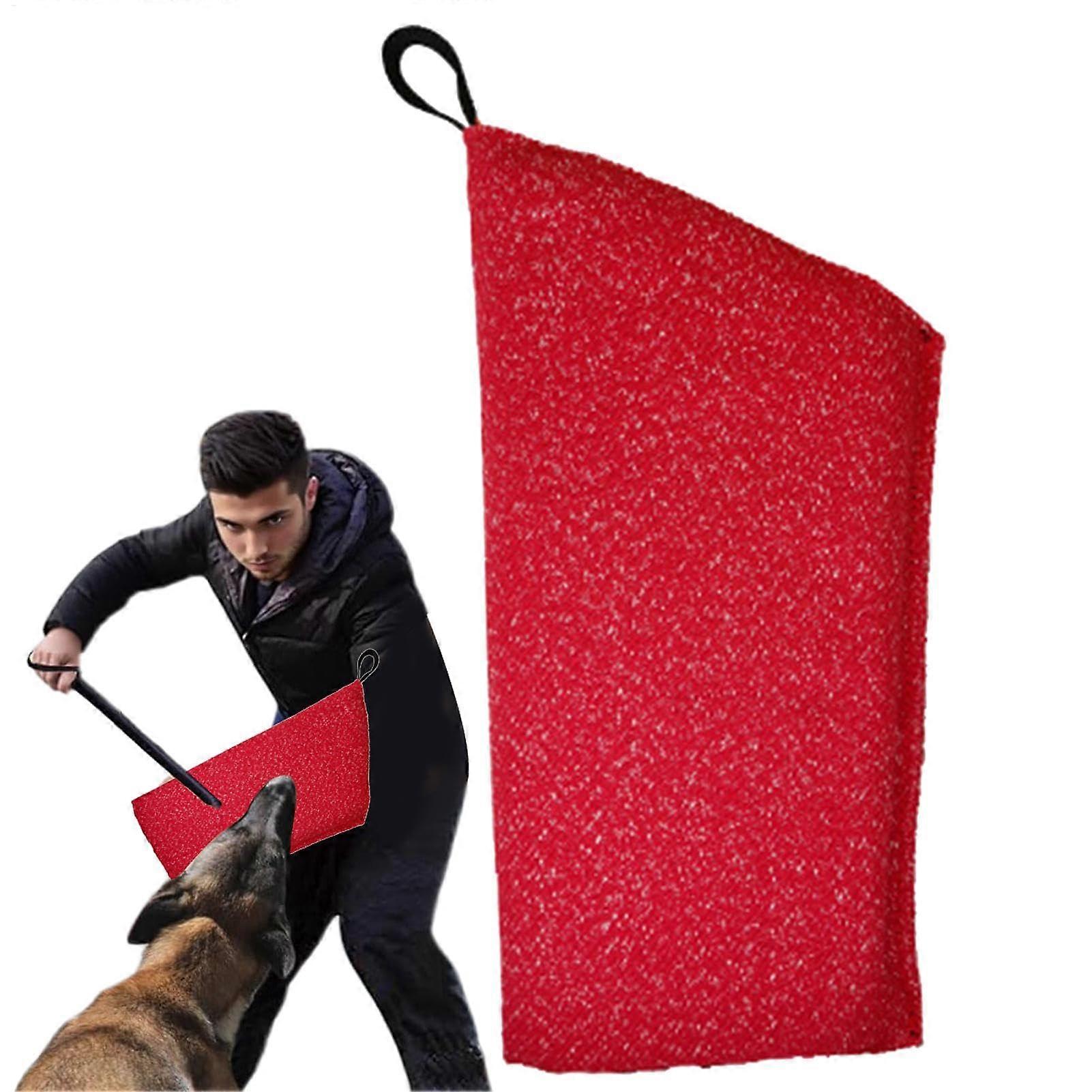 Dog Bite Sleeve TearResistant Puppy Training Arm Protector with Handle, Blue Dark Red