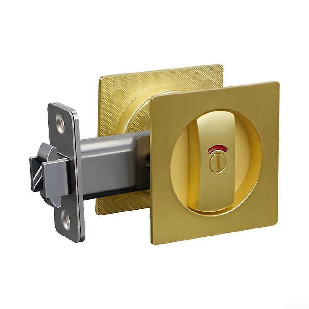 Modern Square Pocket Door Lock Privacy Secure for Standard Drilled Doors Quick Easy Installation