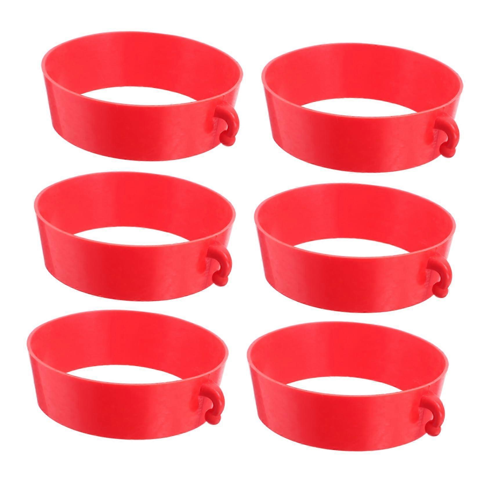 6pcs Plastic Traffic Cone Chain Connectors for Safety Barriers Quick Attachment Durable Performance