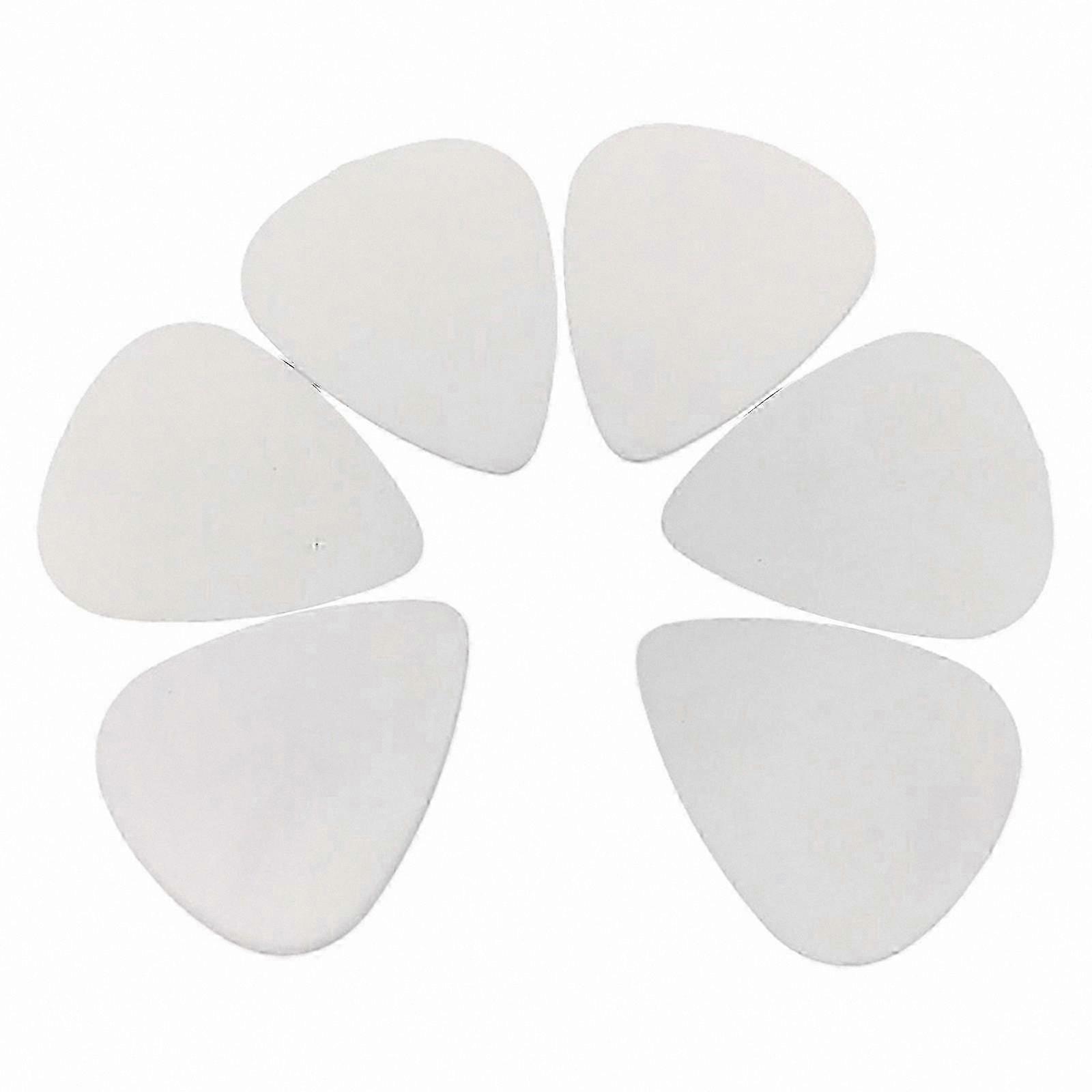 100 Pack Medium 0.71mm Solid White Celluloid Guitar Picks Blank