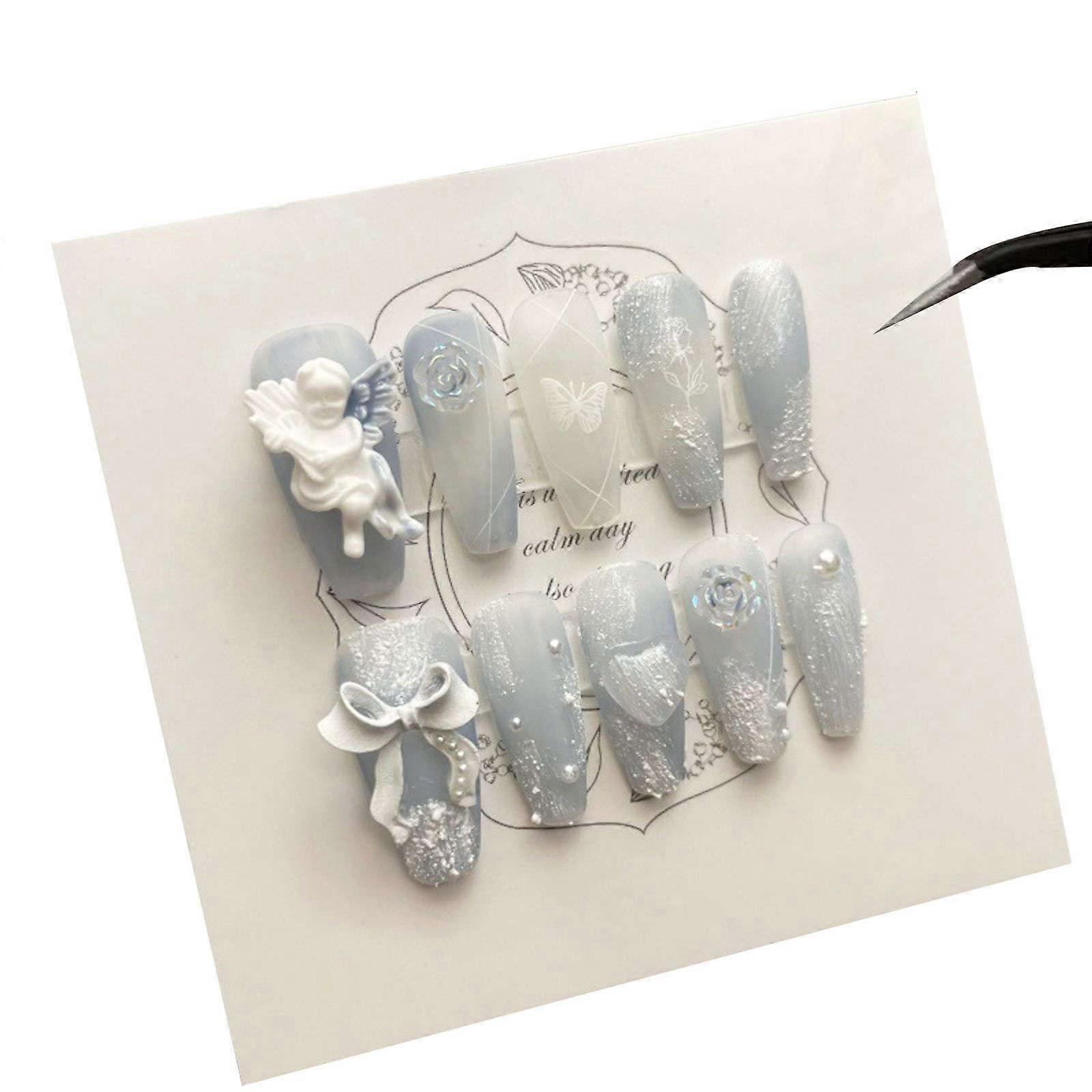 Press On Nails Set – Salon Quality, Reusable, Medium Long, Multiple Sizes