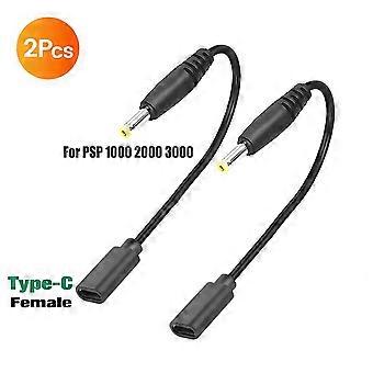Per PSP Adattatore convertitore da USB C Type-C a tipo C per PSP1000/2000/3000 Gioco DC Jack Plug a USB-C Cavo adattatore di ricarica