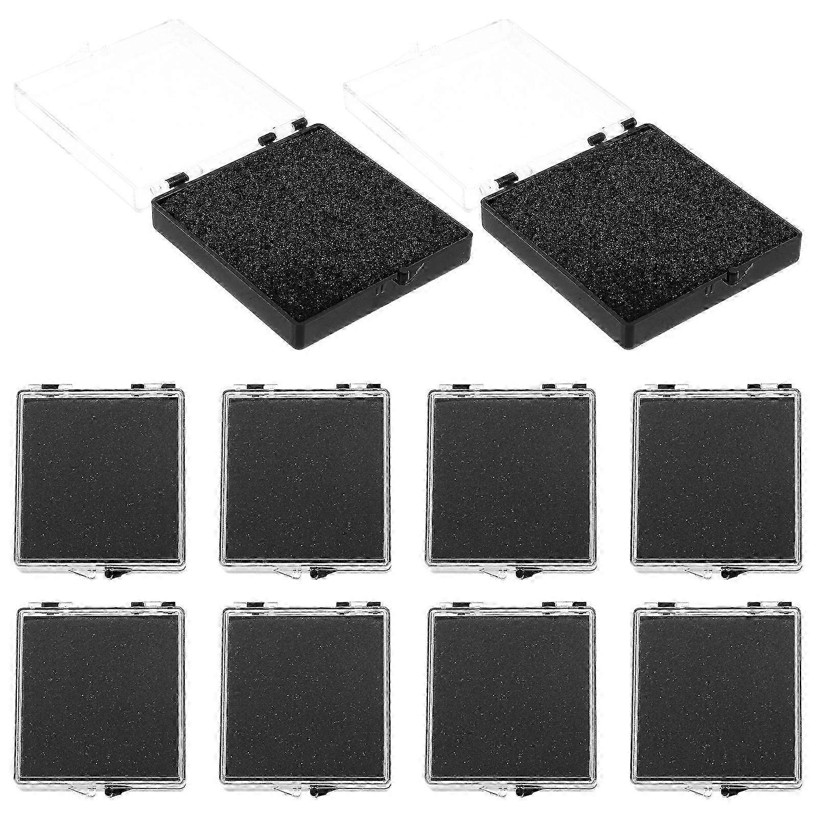 Transparent Badge Storage Case for Lapel Pin Organizer 10Pcs with Sponge