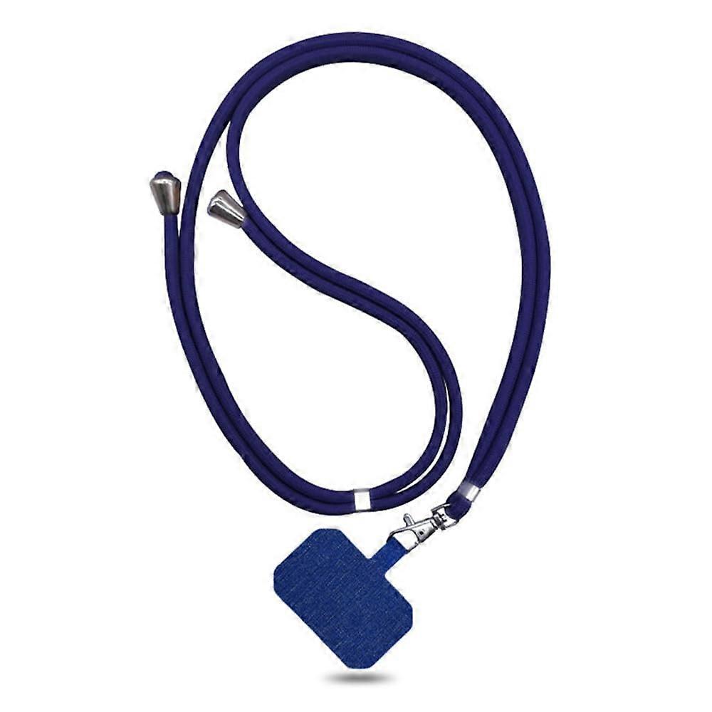 Adjustable Detachable Phone Lanyard with Secure Blue Neck Strap for Keys and Mobile Devices