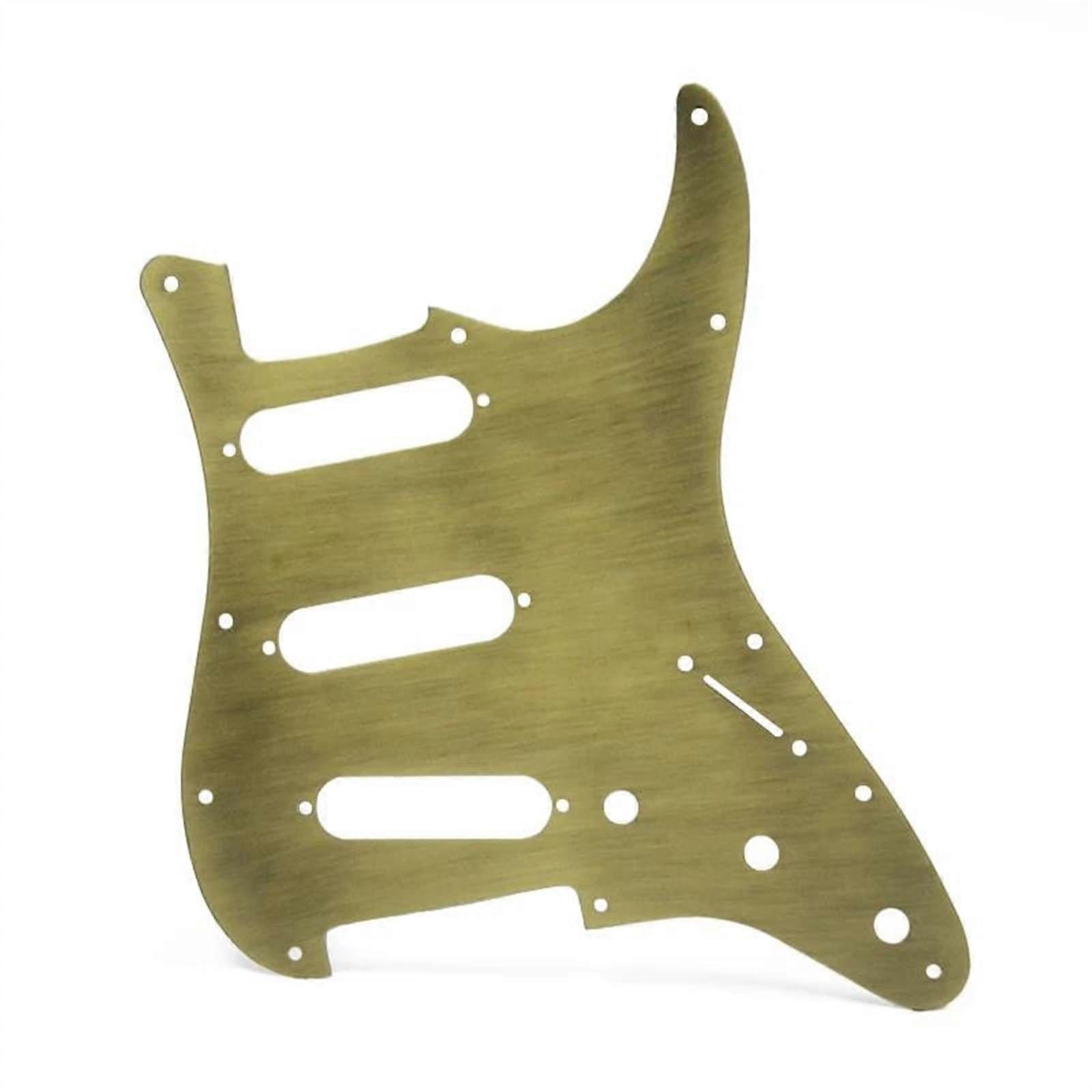 Bronze Electric Guitar Pickguard for ST IB, Durable Full Metal Scratch Plate