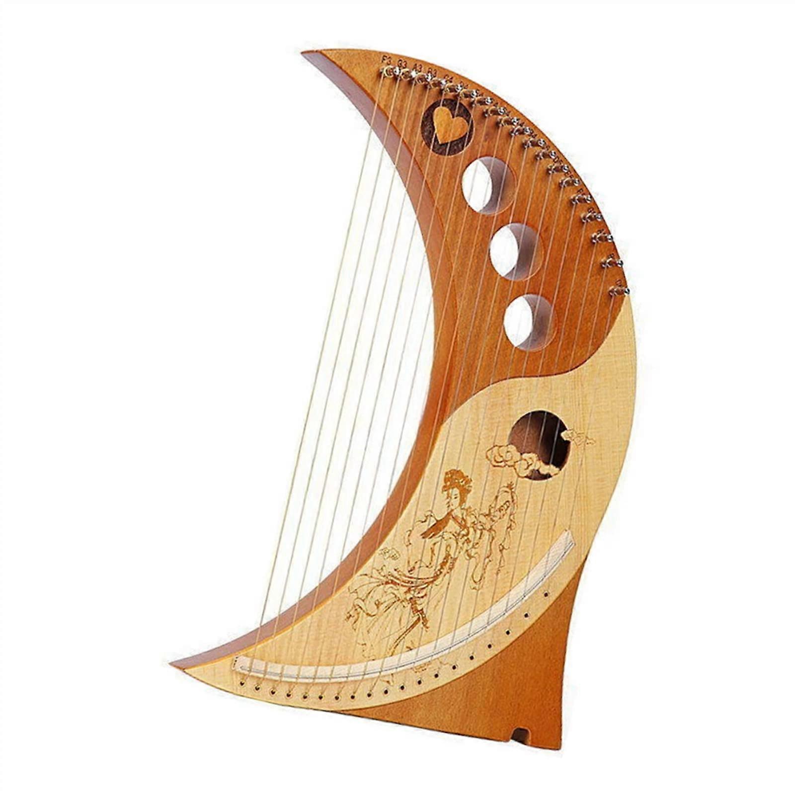 Lyre Harp 19 String Mahogany BeginnerFriendly Musical Instrument for Beginners