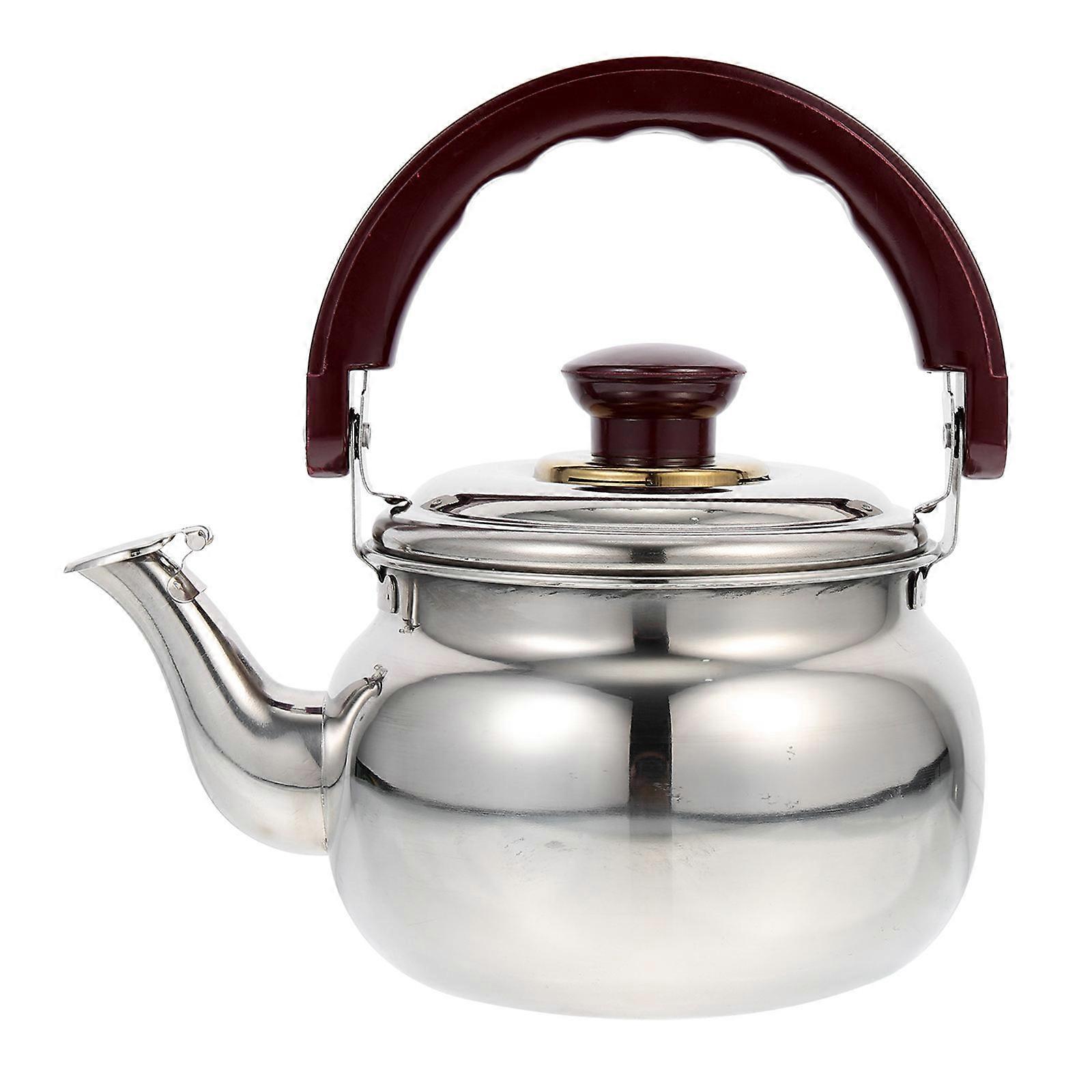 Silver Stainless Steel Tea Kettle for Boiling Water Large Capacity
