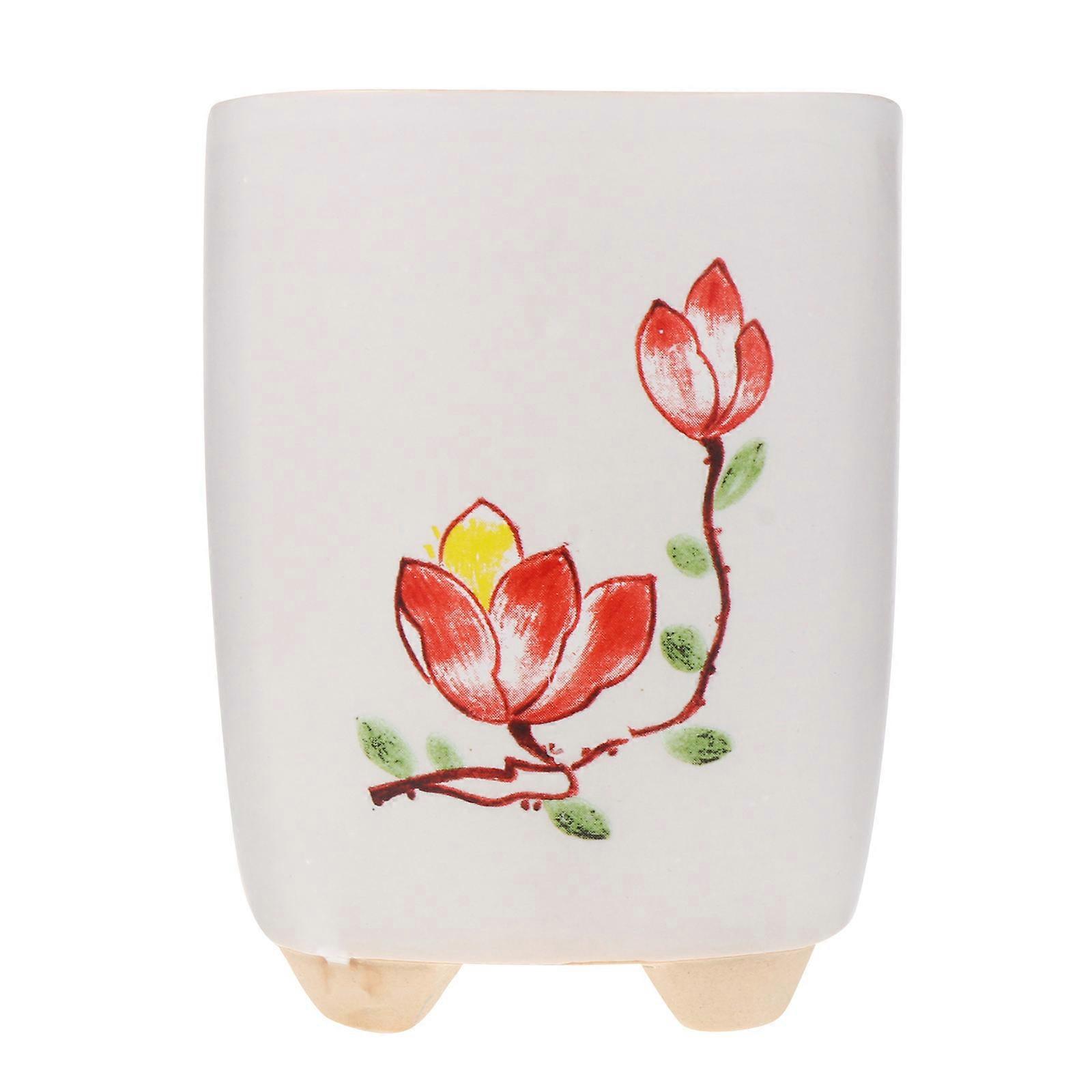 Succulent Planter Floral Pattern Flowerpot for Storage