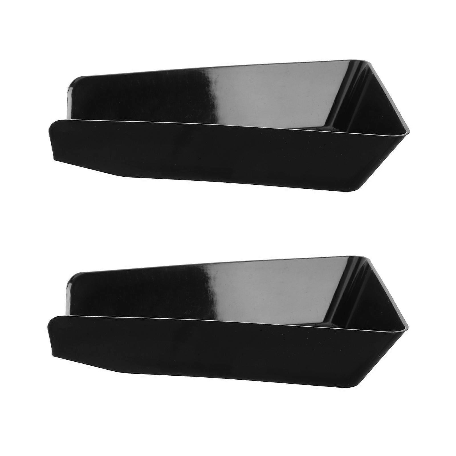 Black Plastic Roasted Coffee Beans Storage Plate Display Tray 2Pcs