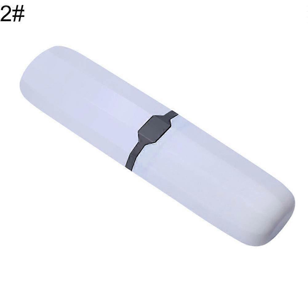 Travel Toothbrush Case with Dustproof Protection, Compact Toothpaste Holder, Milky White