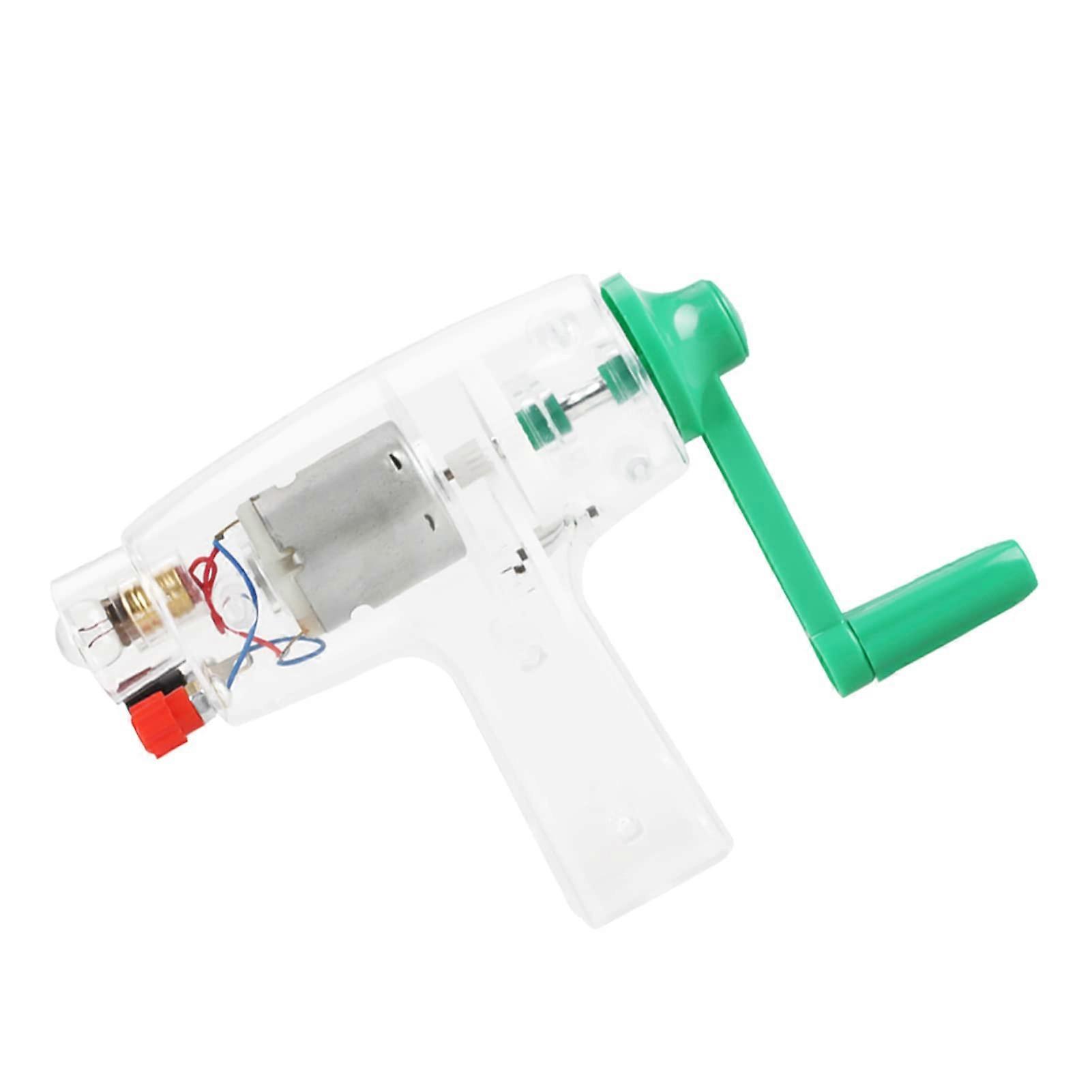 Hand Crank Generator Emergency Power Supply with Transparent Case for STEM Experiments and Learning