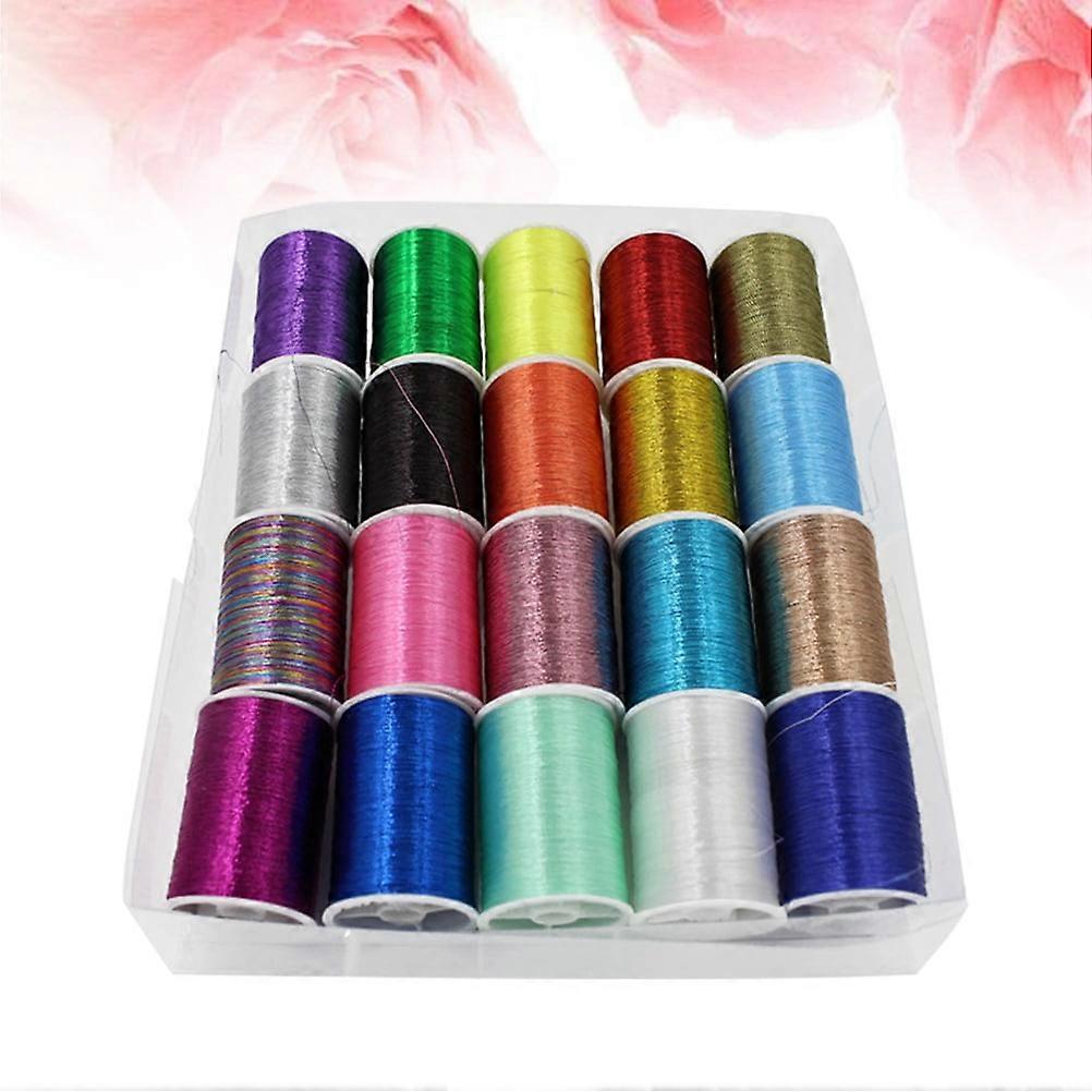 Metallic Thread Set Polyester Embroidery Machine Thread Multicolor Sewing Thread for Sewing Machine DIY Sewing ( Multicolor )