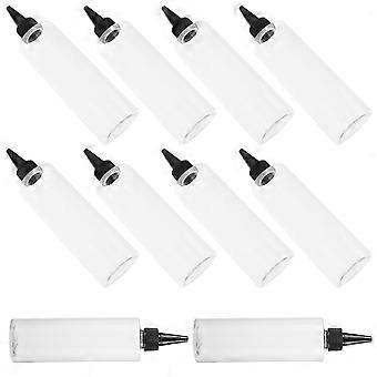 Hair Dye Container Pet Pointed Mouth for Hair Coloring 10Pcs Set