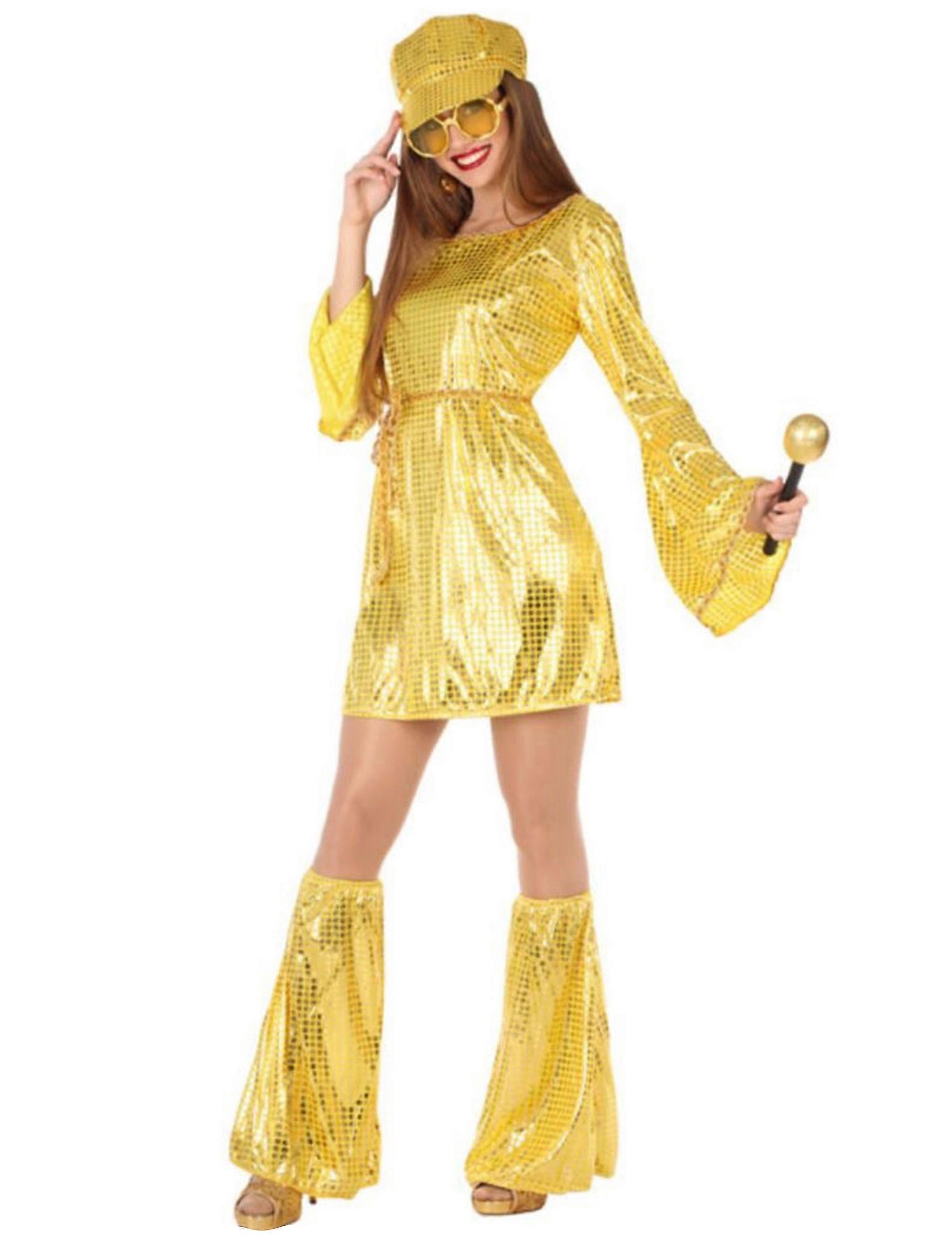 Women's Gold Sequin Disco Costume
