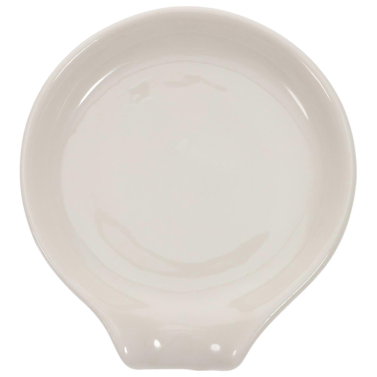 White Ceramic Spoon Rest Rack for Storage Dining Table Holder