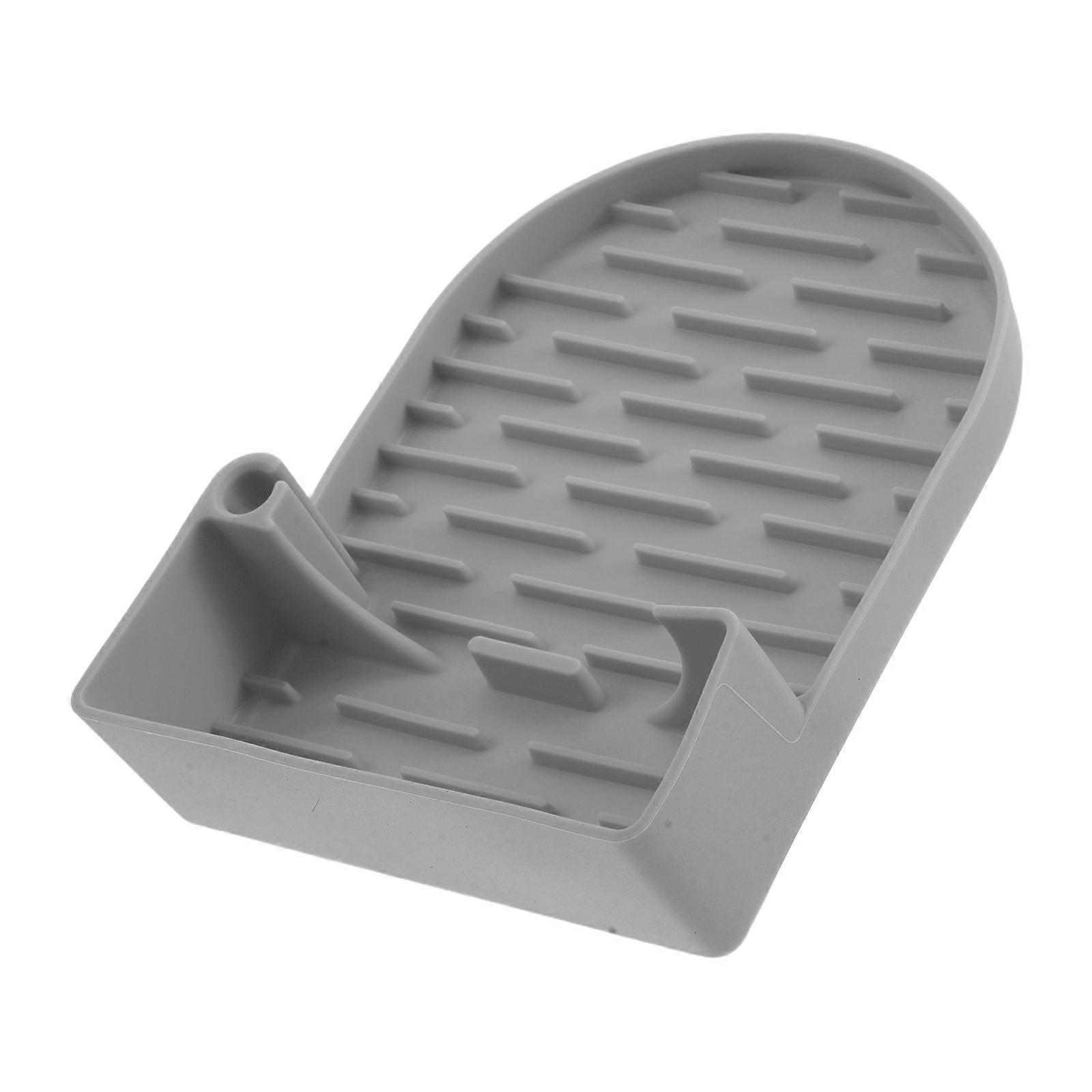 Escorredor de garrafas de silicone compatível com a Stanley Cup - Organizador de garrafas que economiza espaço - Suporte de secagem rápida para bancada de cozinha, cinza