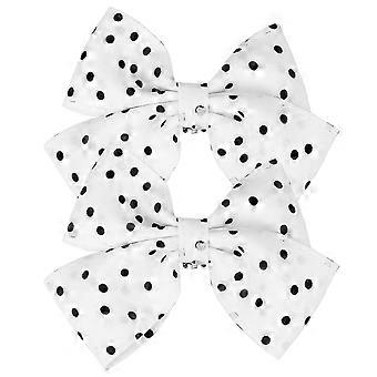 1 Pair Dotted Bowknot Shoes Buckle Clips for Bridal Women Shoes Bow Decorations