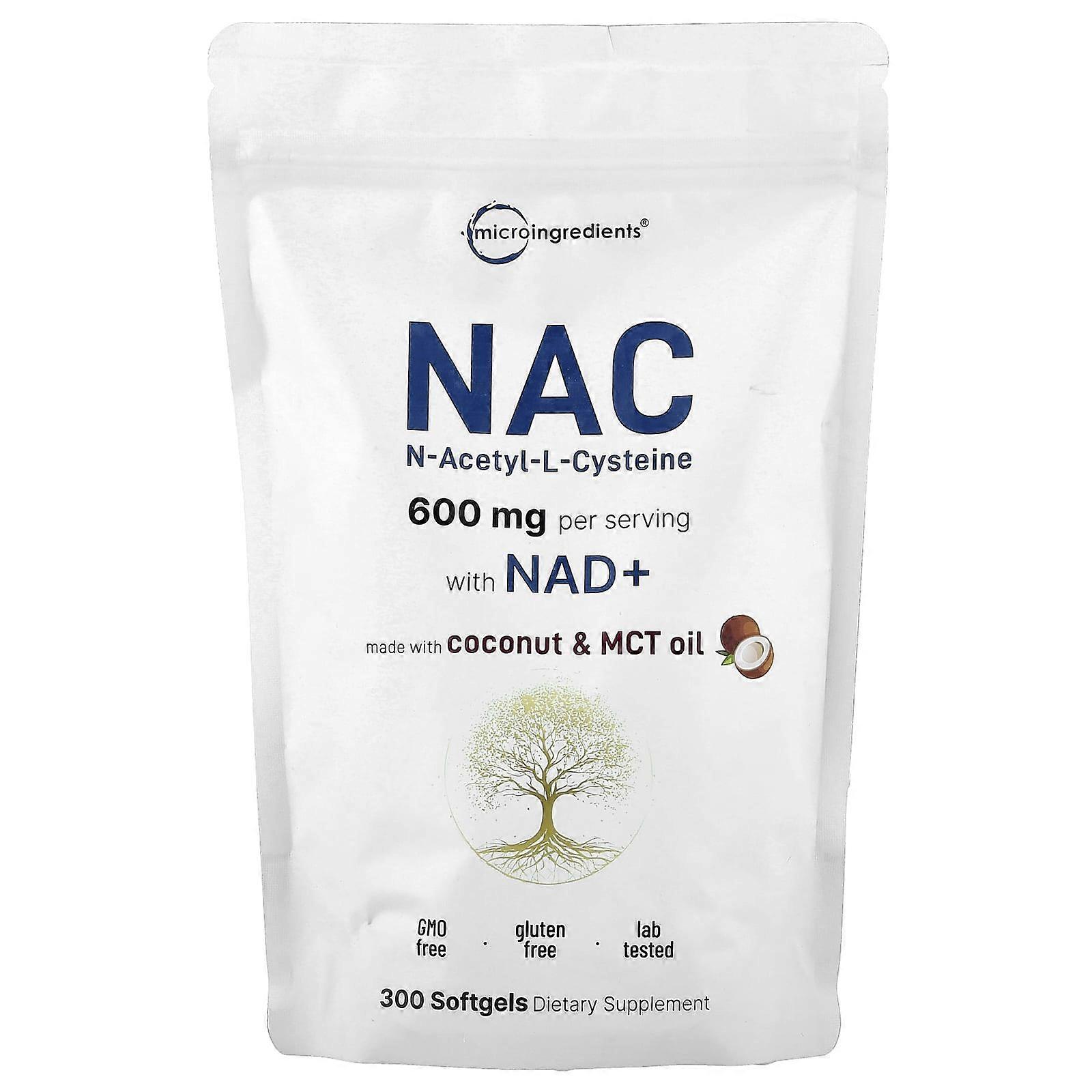 Micro Ingredients, NAC With NAD+, 300 Softgels