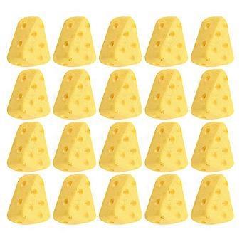 50Pcs künstliche Simulation Kuchen Dessert Modelle gefälschte Käse Requisiten (gelb)