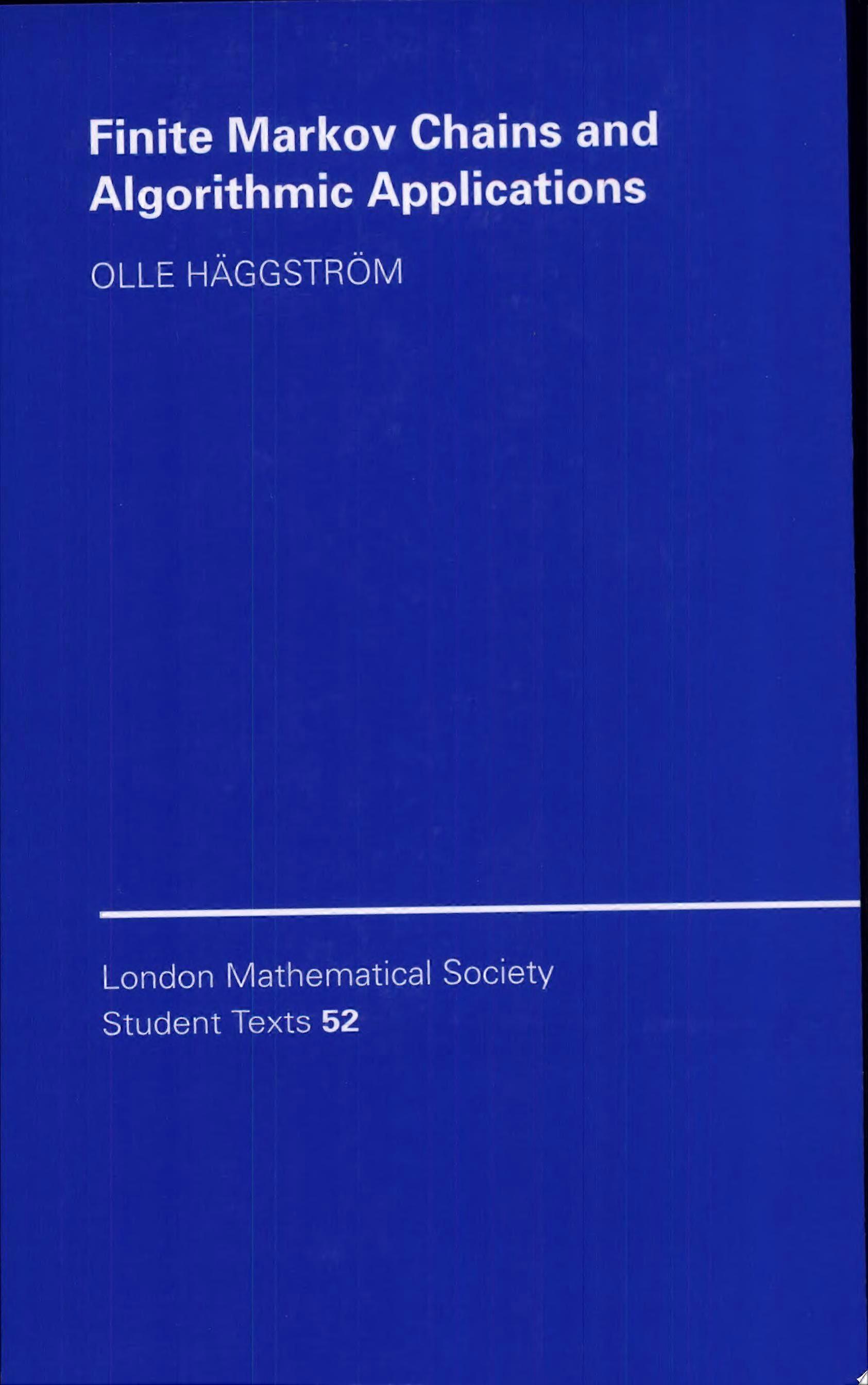 Finite markov chains and algorithmic applications